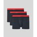 SilkCut Mens Boxer Briefs - 3 Pack (Black/Red)