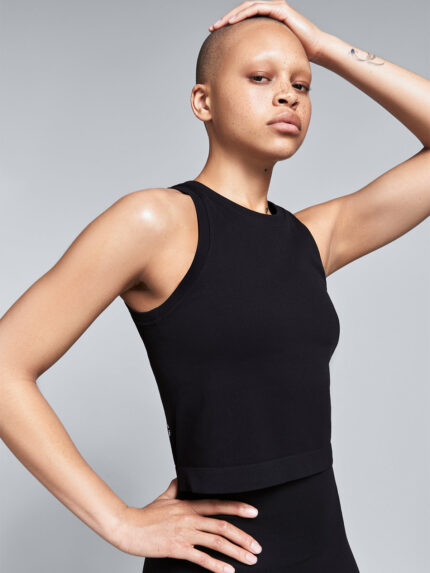 POWER CROP Tank Black